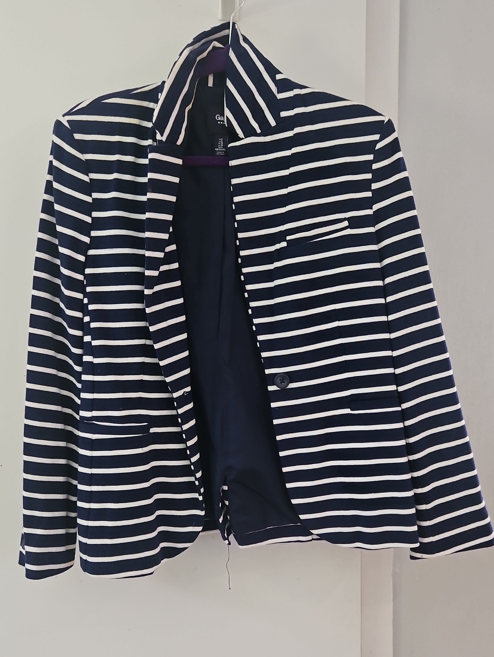 GAP Navy and White Striped Blazer